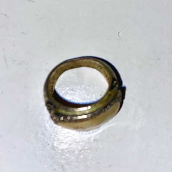 Rare - Silver Vintage Genuine Stone Ring - Picture 7 of 7